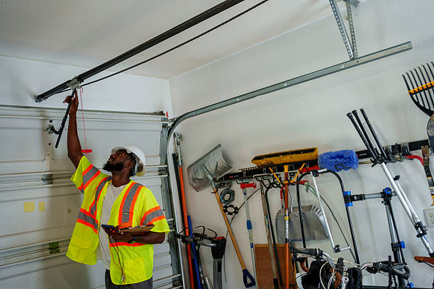 Professional Garage Door Panel Replacement technician working in Lillington, NC